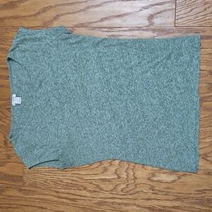 J. Crew Heathered Linen Blend Green Boatneck T-shirt XS